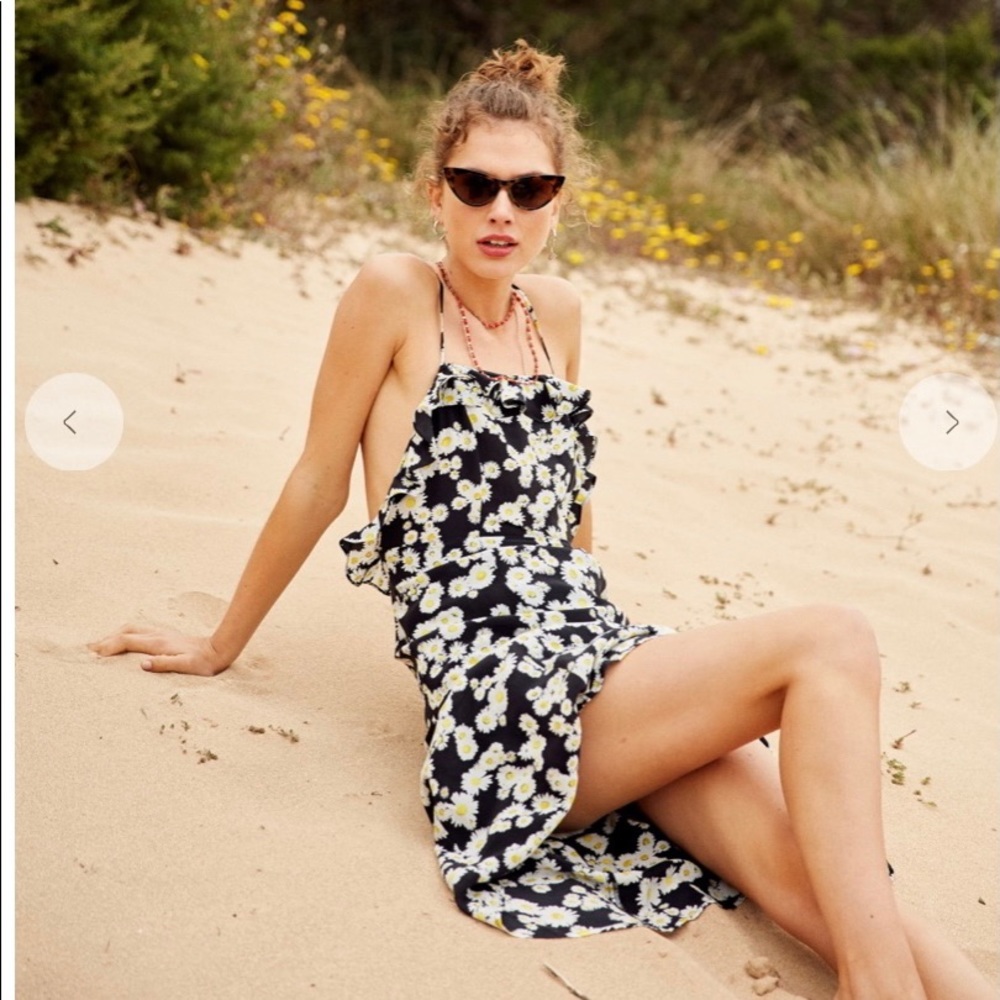 The Kooples long floral dress with open back.